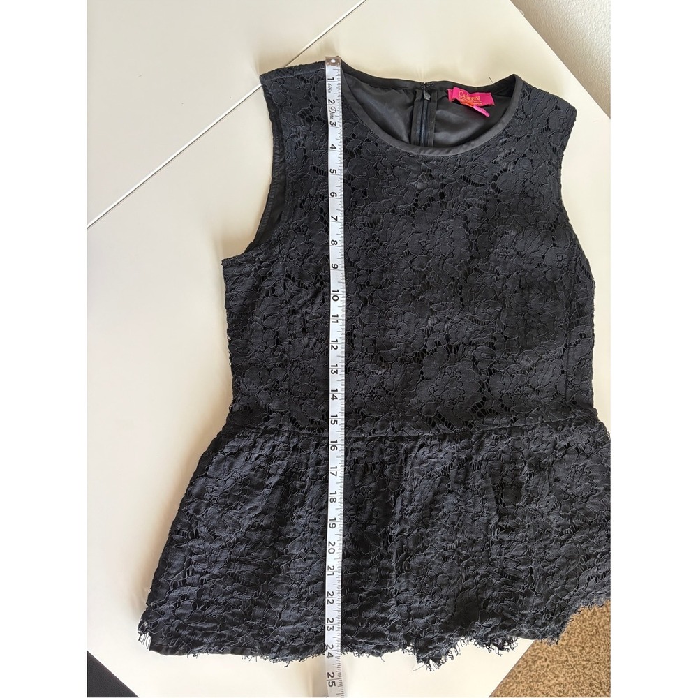 Catherine Malandrino Black Lace Peplum Tank Top - Picture 10 of 10